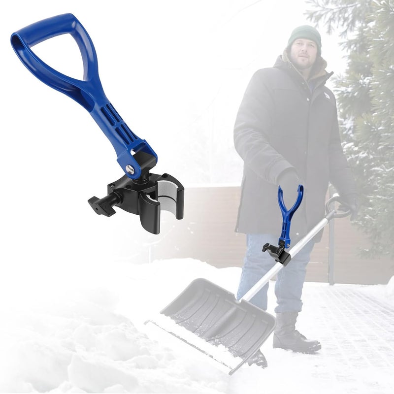 UQM Adjustable Snow Shovel Handle, Back Saver Attachment for Snow Removal, Ergonomic Weed Eater Handle Extension Universal Fit for Shovels Rakes Weed Eater String Trimmers Snow Shovels Gardening Tools - Image 1